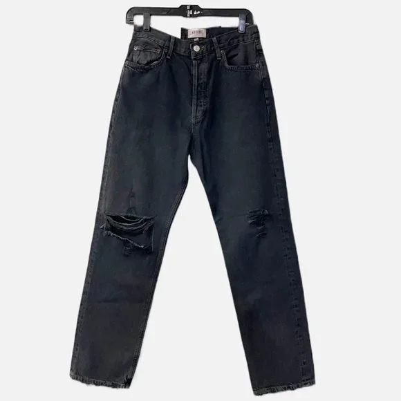 NWT! AGOLDE 90's Pinch Waist High Rise Straight Blk/28 - Picture 4 of 5